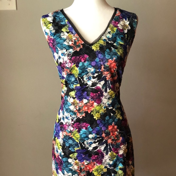 multicolor lace dress